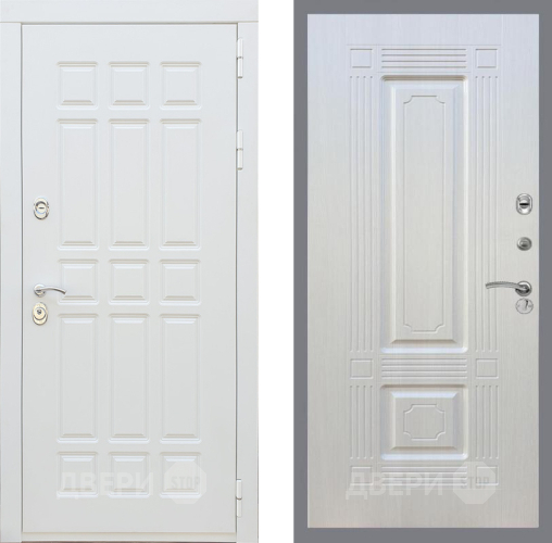 Входная металлическая Дверь Рекс (REX) 8 Силк Сноу FL-2 Лиственница беж в Бронницах