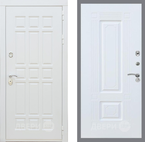 Входная металлическая Дверь Рекс (REX) 8 Силк Сноу FL-2 Силк Сноу в Бронницах