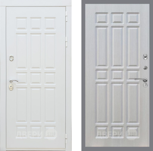 Входная металлическая Дверь Рекс (REX) 8 Силк Сноу FL-33 Лиственница беж в Бронницах