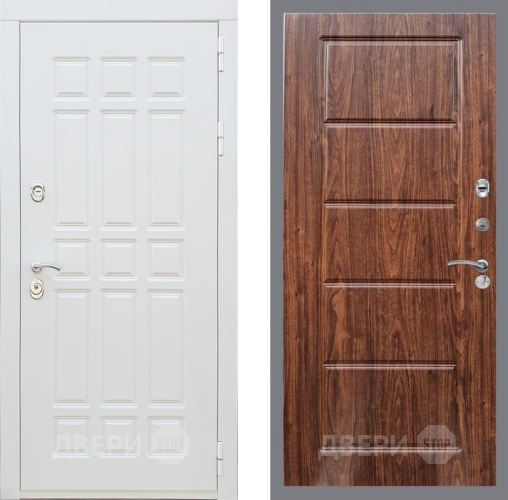 Входная металлическая Дверь Рекс (REX) 8 Силк Сноу FL-39 орех тисненый в Бронницах