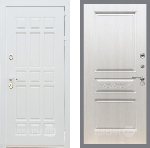 Входная металлическая Дверь Рекс (REX) 8 Силк Сноу FL-243 Лиственница беж в Бронницах