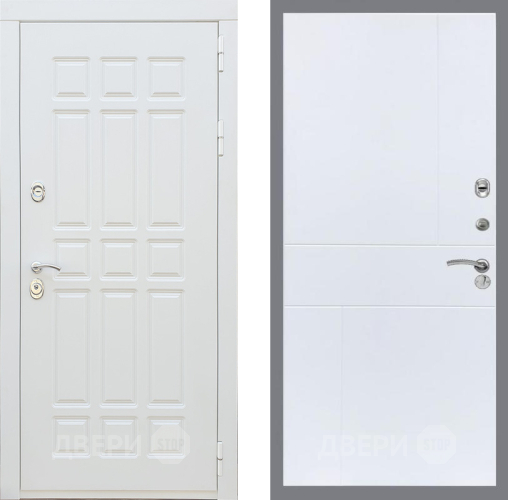 Входная металлическая Дверь Рекс (REX) 8 Силк Сноу FL-290 Силк Сноу в Бронницах