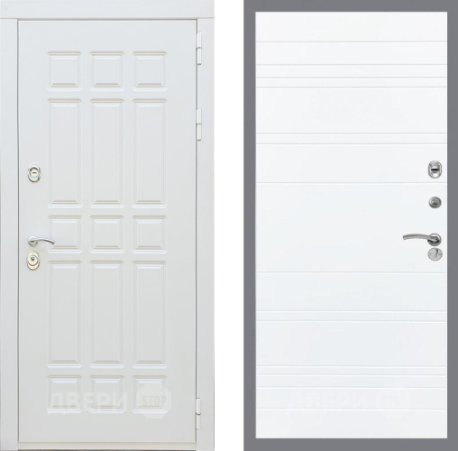 Входная металлическая Дверь Рекс (REX) 8 Силк Сноу Line Силк Сноу в Бронницах