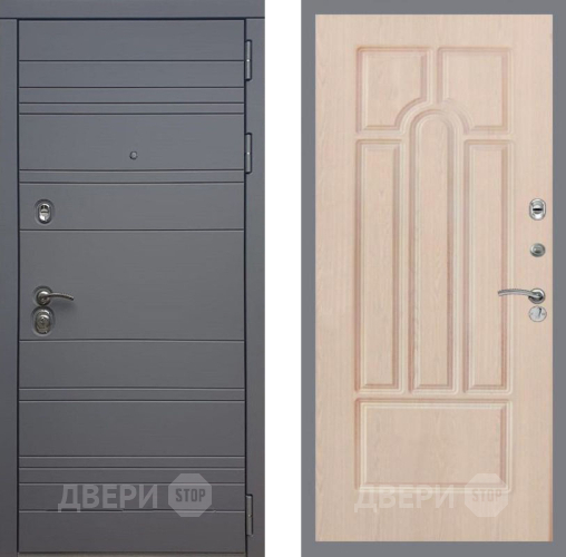 Входная металлическая Дверь Рекс (REX) 14 силк титан FL-58 Беленый дуб в Бронницах