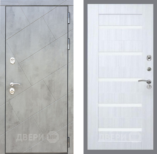 Входная металлическая Дверь Рекс (REX) 22 СБ-14 стекло белое Сандал белый в Бронницах