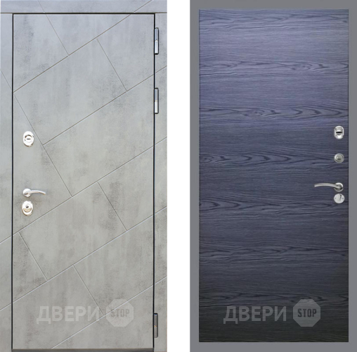 Входная металлическая Дверь Рекс (REX) 22 GL Дуб тангенальный черный в Бронницах