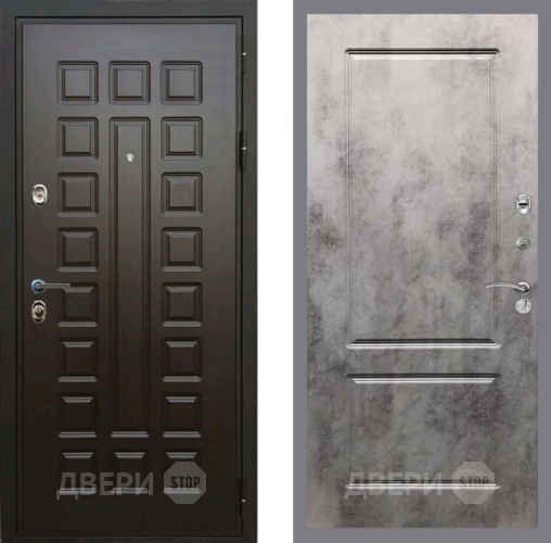Входная металлическая Дверь Рекс (REX) Премиум 3к FL-117 Бетон темный в Бронницах