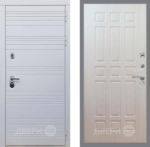 Входная металлическая Дверь Рекс (REX) 14 Силк Сноу FL-33 Беленый дуб в Бронницах