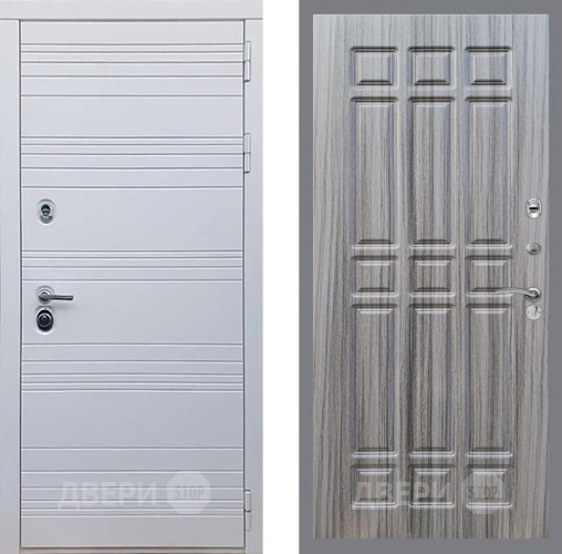 Входная металлическая Дверь Рекс (REX) 14 Силк Сноу FL-33 Сандал грей в Бронницах
