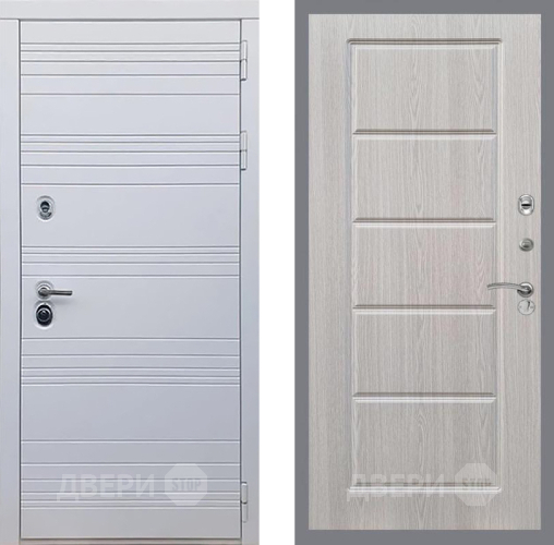 Входная металлическая Дверь Рекс (REX) 14 Силк Сноу FL-39 Беленый дуб в Бронницах