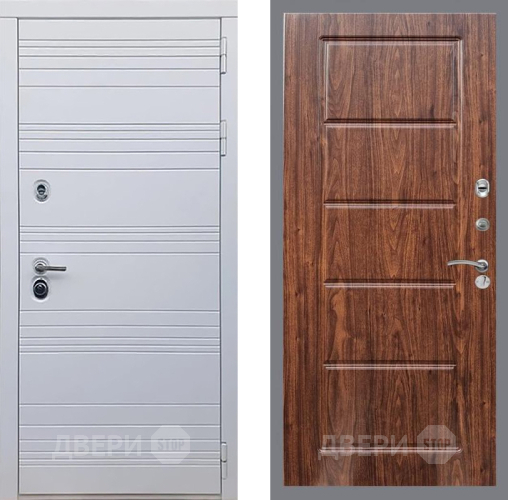 Входная металлическая Дверь Рекс (REX) 14 Силк Сноу FL-39 орех тисненый в Бронницах