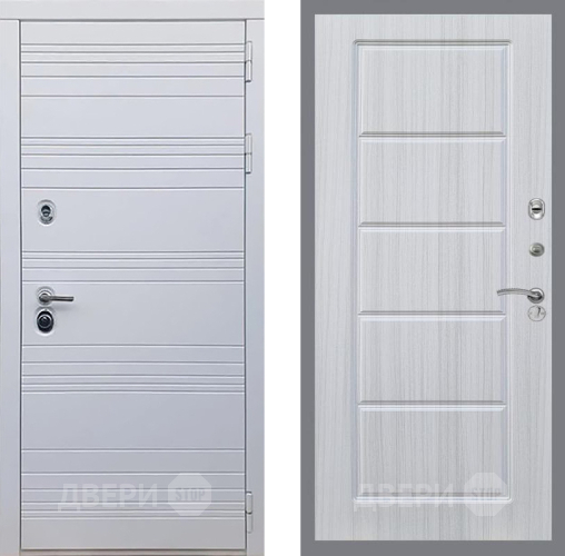 Входная металлическая Дверь Рекс (REX) 14 Силк Сноу FL-39 Сандал белый в Бронницах