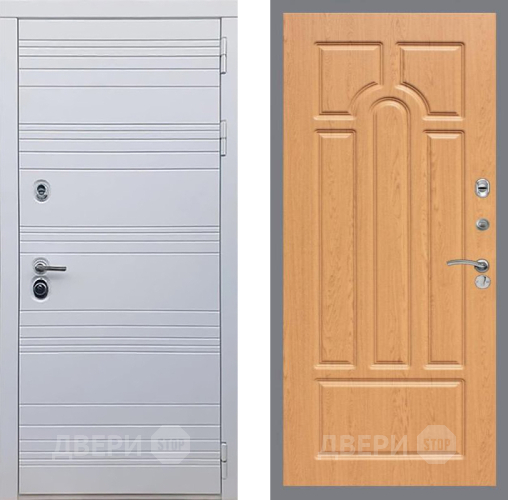 Входная металлическая Дверь Рекс (REX) 14 Силк Сноу FL-58 Дуб в Бронницах