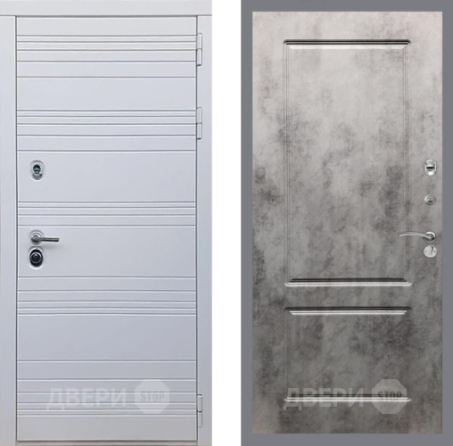 Входная металлическая Дверь Рекс (REX) 14 Силк Сноу FL-117 Бетон темный в Бронницах
