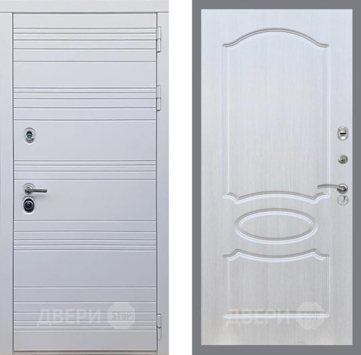 Входная металлическая Дверь Рекс (REX) 14 Силк Сноу FL-128 Лиственница беж в Бронницах