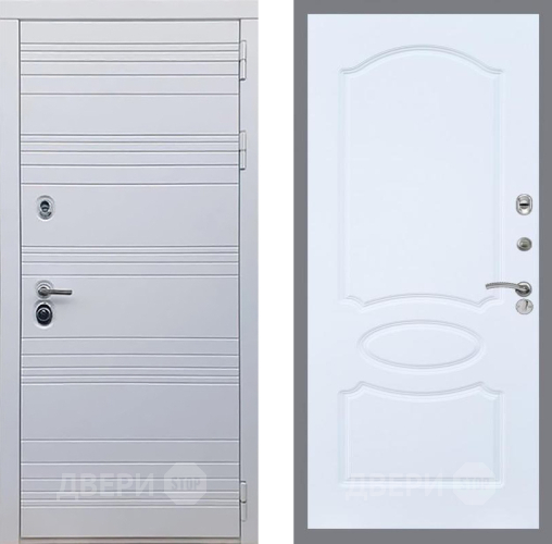 Входная металлическая Дверь Рекс (REX) 14 Силк Сноу FL-128 Силк Сноу в Бронницах