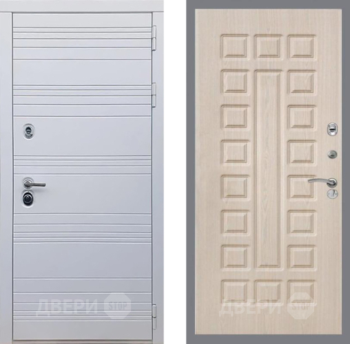 Входная металлическая Дверь Рекс (REX) 14 Силк Сноу FL-183 Беленый дуб в Бронницах