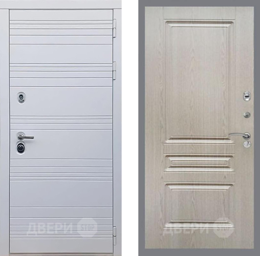 Входная металлическая Дверь Рекс (REX) 14 Силк Сноу FL-243 Беленый дуб в Бронницах