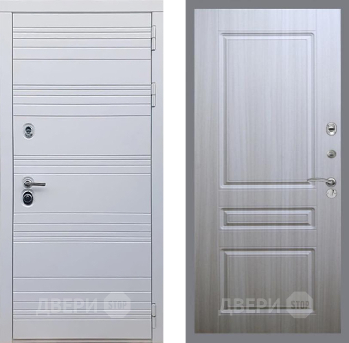 Входная металлическая Дверь Рекс (REX) 14 Силк Сноу FL-243 Сандал белый в Бронницах