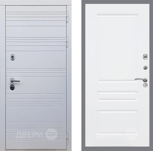 Входная металлическая Дверь Рекс (REX) 14 Силк Сноу FL-243 Силк Сноу в Бронницах