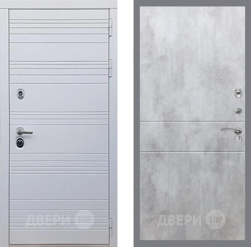 Входная металлическая Дверь Рекс (REX) 14 Силк Сноу FL-290 Бетон светлый в Бронницах