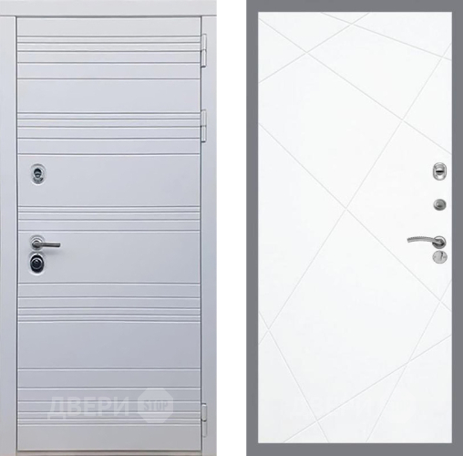 Входная металлическая Дверь Рекс (REX) 14 Силк Сноу FL-291 Силк Сноу в Бронницах
