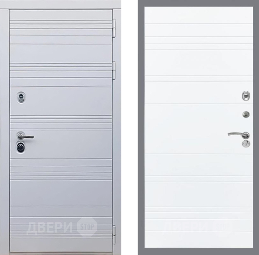 Входная металлическая Дверь Рекс (REX) 14 Силк Сноу Line Силк Сноу в Бронницах