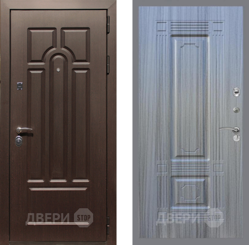 Входная металлическая Дверь Рекс (REX) Эврика FL-2 Сандал грей в Бронницах