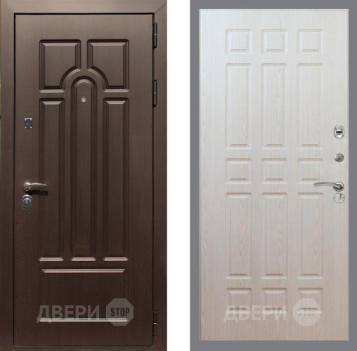 Входная металлическая Дверь Рекс (REX) Эврика FL-33 Беленый дуб в Бронницах