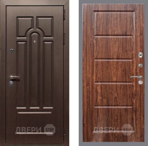 Дверь Рекс (REX) Эврика FL-39 орех тисненый в Бронницах