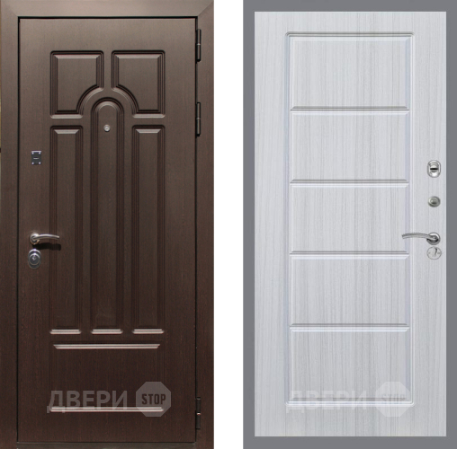 Входная металлическая Дверь Рекс (REX) Эврика FL-39 Сандал белый в Бронницах