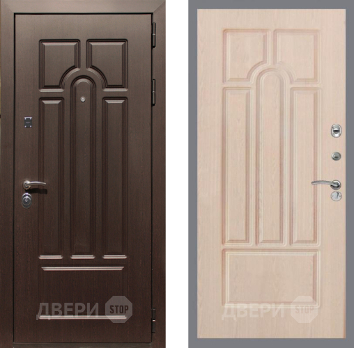 Входная металлическая Дверь Рекс (REX) Эврика FL-58 Беленый дуб в Бронницах