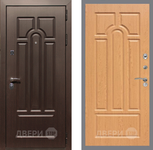 Входная металлическая Дверь Рекс (REX) Эврика FL-58 Дуб в Бронницах