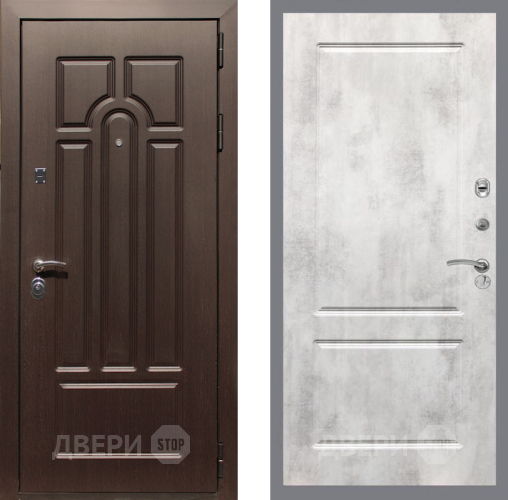 Дверь Рекс (REX) Эврика FL-117 Бетон светлый в Бронницах