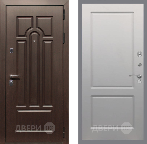 Входная металлическая Дверь Рекс (REX) Эврика FL-117 Грей софт в Бронницах