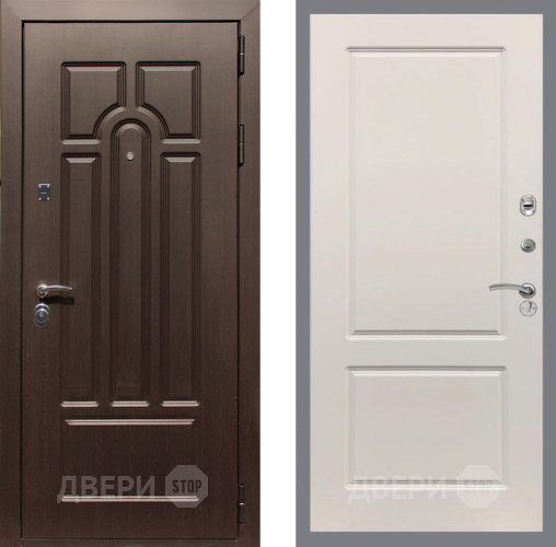 Входная металлическая Дверь Рекс (REX) Эврика FL-117 Шампань в Бронницах