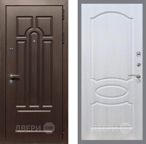 Входная металлическая Дверь Рекс (REX) Эврика FL-128 Лиственница беж в Бронницах