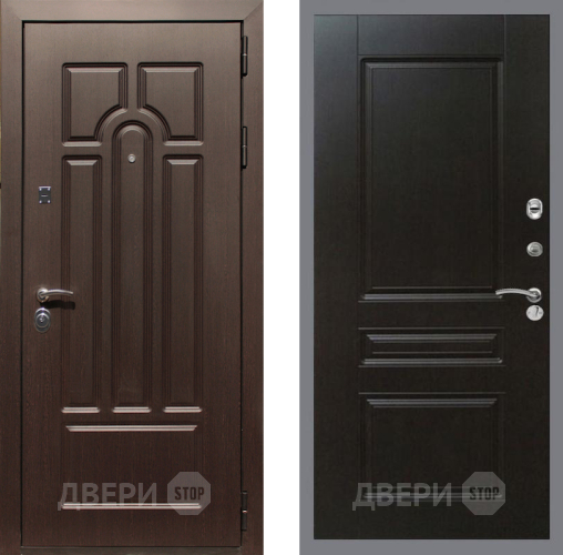 Входная металлическая Дверь Рекс (REX) Эврика FL-243 Венге в Бронницах