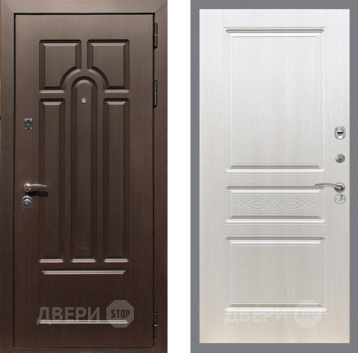 Входная металлическая Дверь Рекс (REX) Эврика FL-243 Лиственница беж в Бронницах