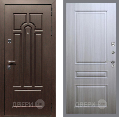 Входная металлическая Дверь Рекс (REX) Эврика FL-243 Сандал белый в Бронницах