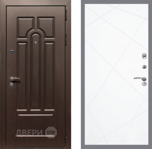 Входная металлическая Дверь Рекс (REX) Эврика FL-291 Силк Сноу в Бронницах