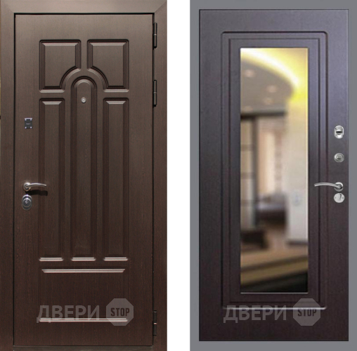 Входная металлическая Дверь Рекс (REX) Эврика FLZ-120 Венге в Бронницах
