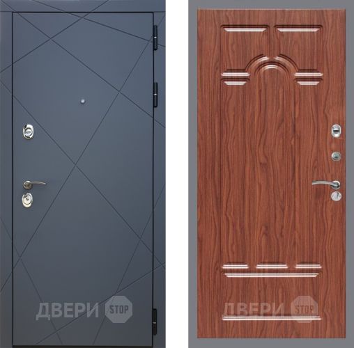 Входная металлическая Дверь Рекс (REX) 13 Силк Титан FL-58 орех тисненый в Бронницах