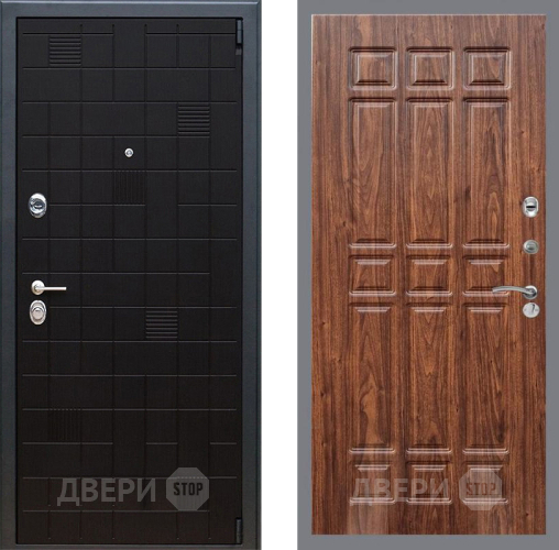 Входная металлическая Дверь Рекс (REX) 12 FL-33 орех тисненый в Бронницах