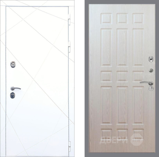 Входная металлическая Дверь Рекс (REX) 13 Силк Сноу FL-33 Беленый дуб в Бронницах