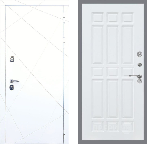Входная металлическая Дверь Рекс (REX) 13 Силк Сноу FL-33 Силк Сноу в Бронницах