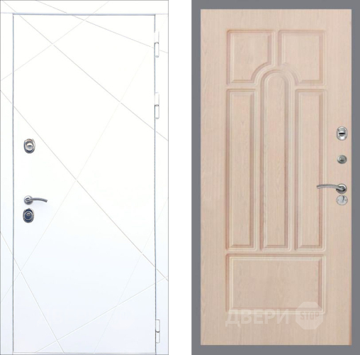 Входная металлическая Дверь Рекс (REX) 13 Силк Сноу FL-58 Беленый дуб в Бронницах