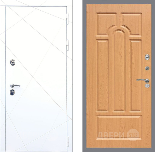 Входная металлическая Дверь Рекс (REX) 13 Силк Сноу FL-58 Дуб в Бронницах