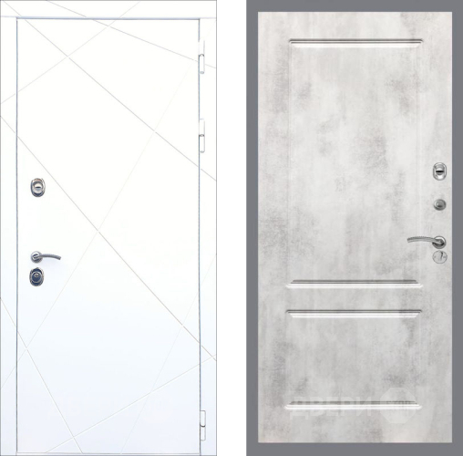 Входная металлическая Дверь Рекс (REX) 13 Силк Сноу FL-117 Бетон светлый в Бронницах