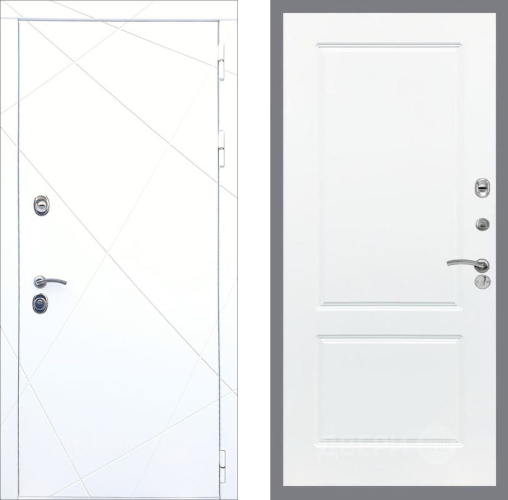 Входная металлическая Дверь Рекс (REX) 13 Силк Сноу FL-117 Силк Сноу в Бронницах